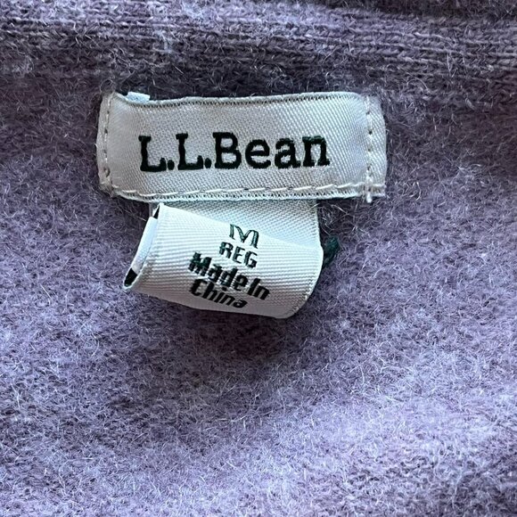 Purple LLBean 100% Cashmere Medium Crewneck - Picture 2 of 5